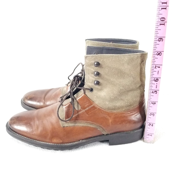 To Boot NY Adam Derrick Lace Up Boots #302304 Brown Made In Italy Size 11 - Picture 6 of 12